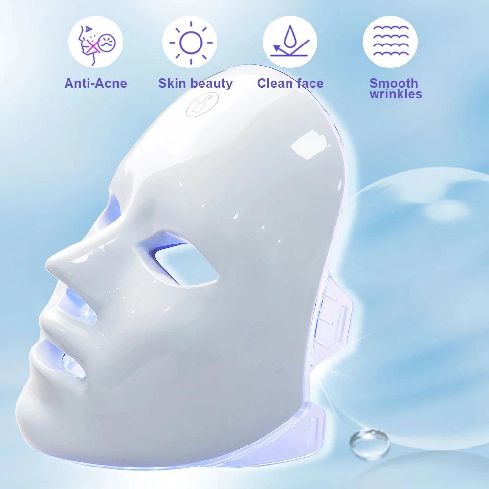 Masque LED Visage Anti-Âge – Réduit l’Acné & les Rides